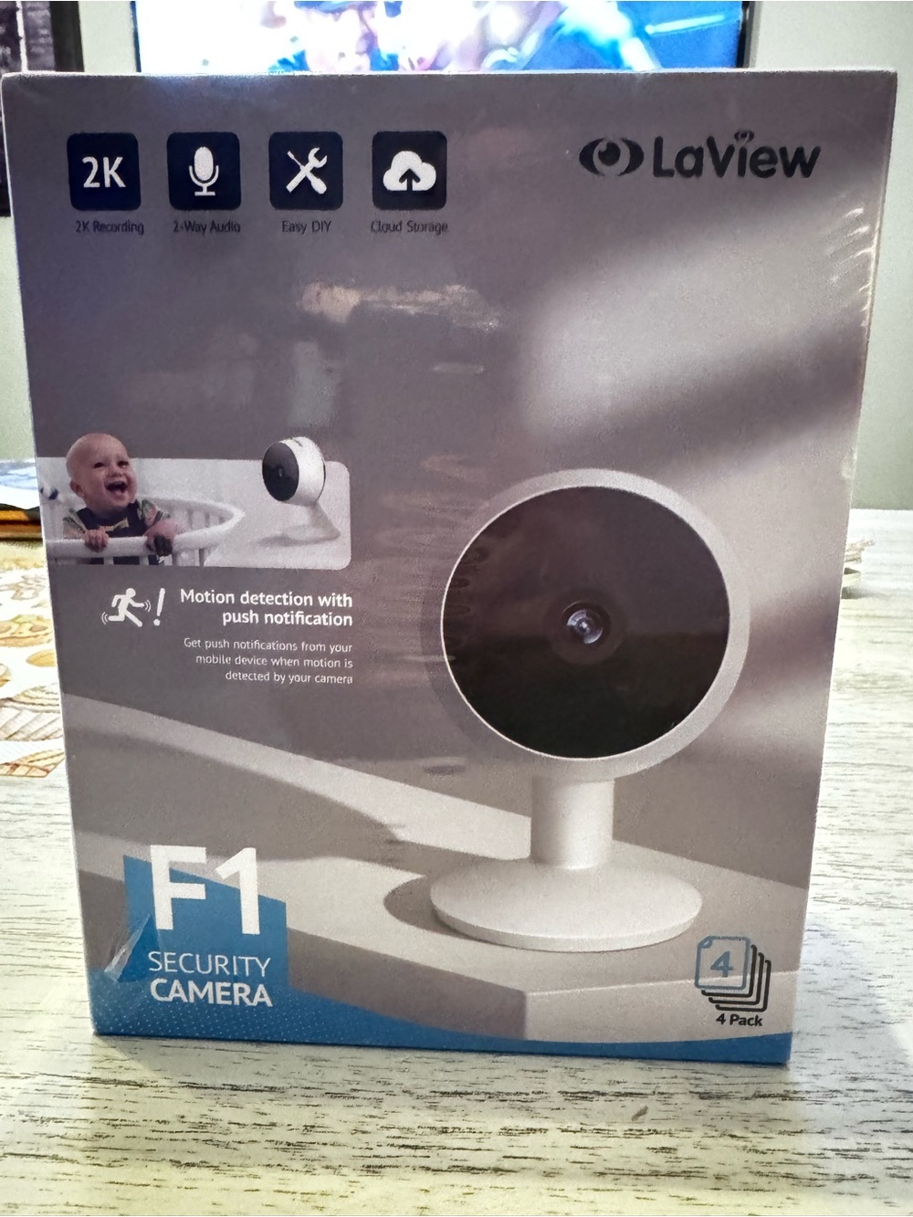 LaView F1 2K Security Cameras 4-Pack – New & Sealed